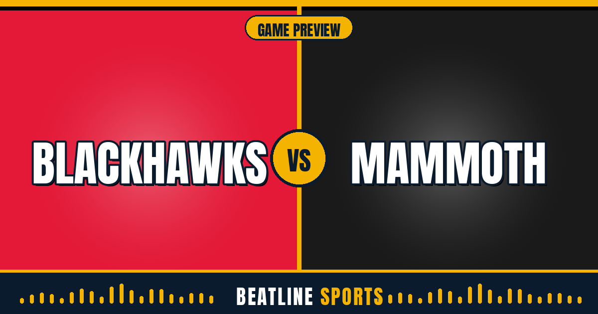 Blackhawks vs Mammoth Preview: Kane Returns, Bedard Out